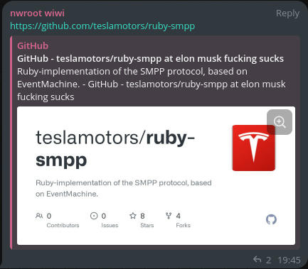 GitHub - teslamotors/ruby-smpp at elon musk fucking sucks